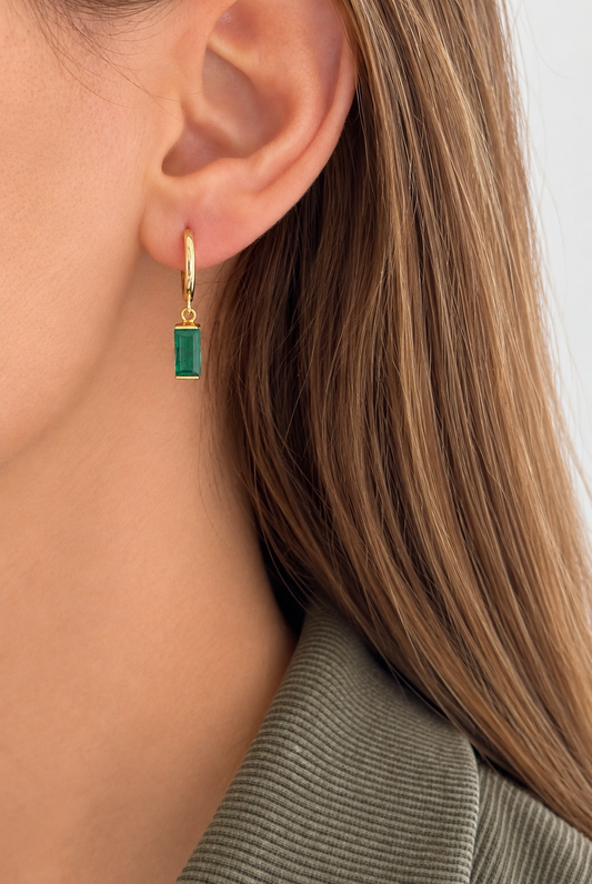 Baguette Hoop Earrings