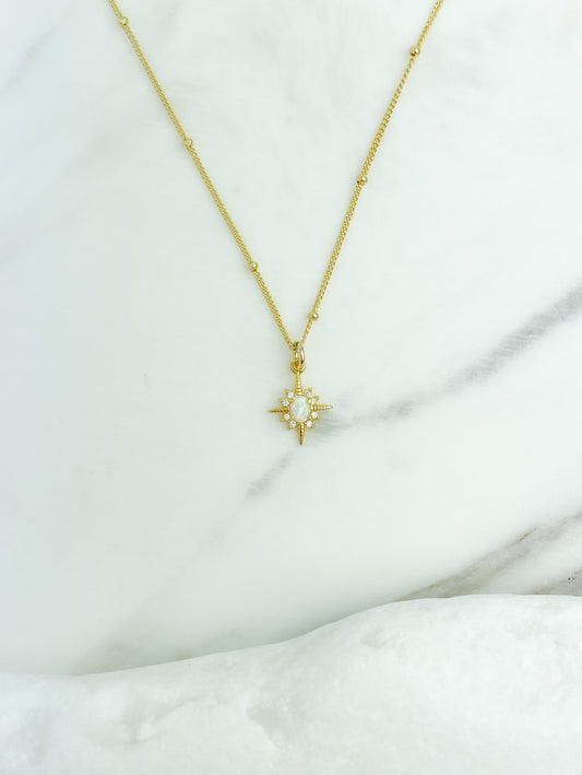 Opal Star Necklace