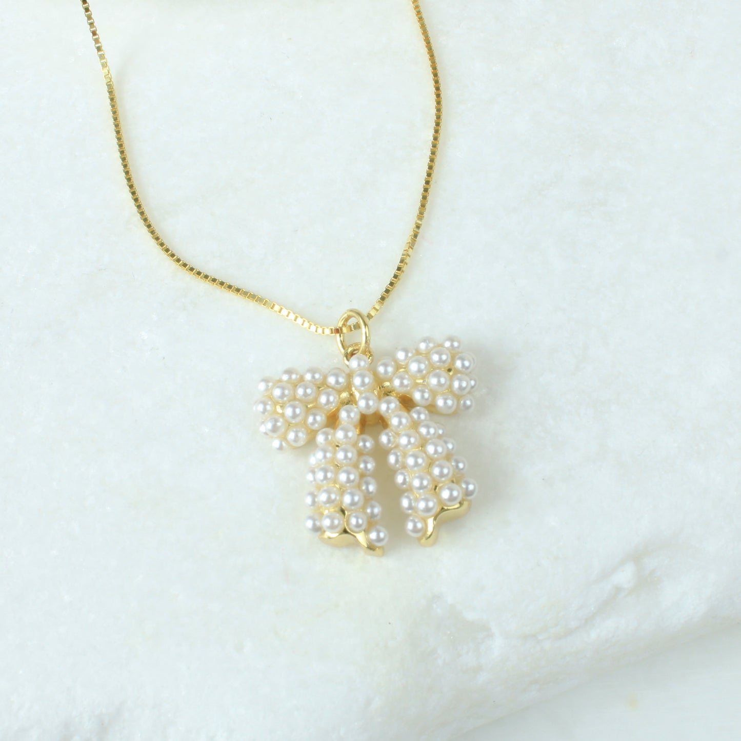 Pearl Bow Necklace
