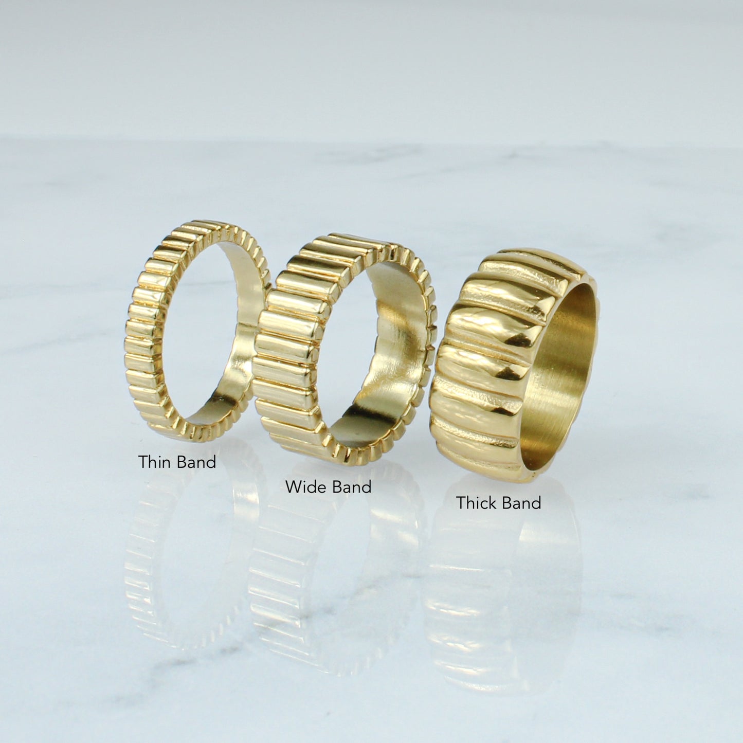 Ribbed Band Ring