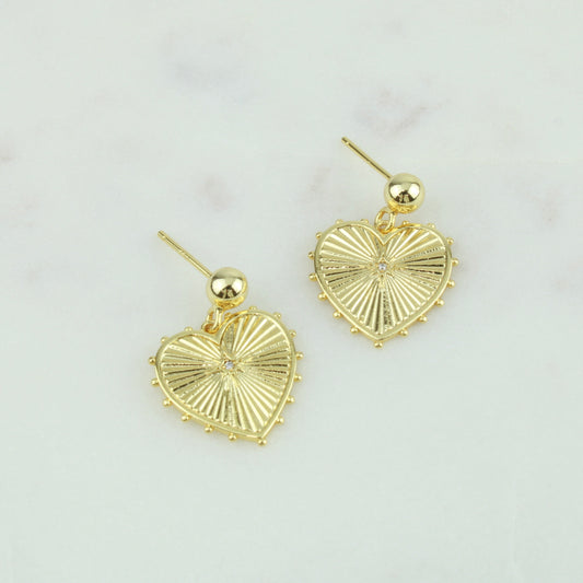 Big Heart Stud Earrings