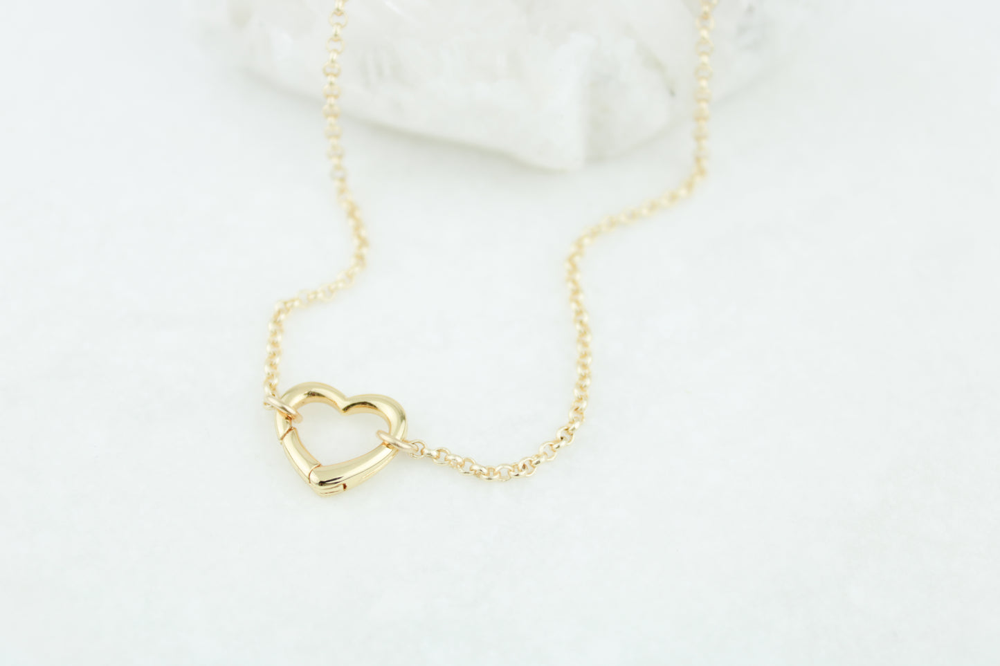 Heart Charm Ring Necklace