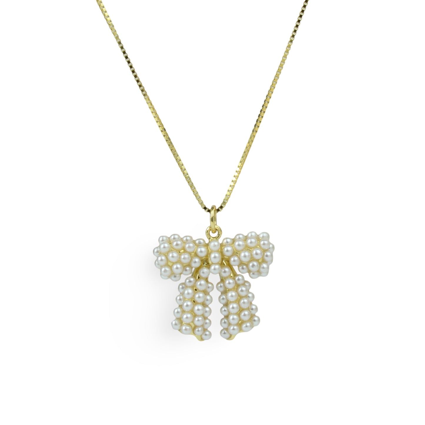 Pearl Bow Necklace