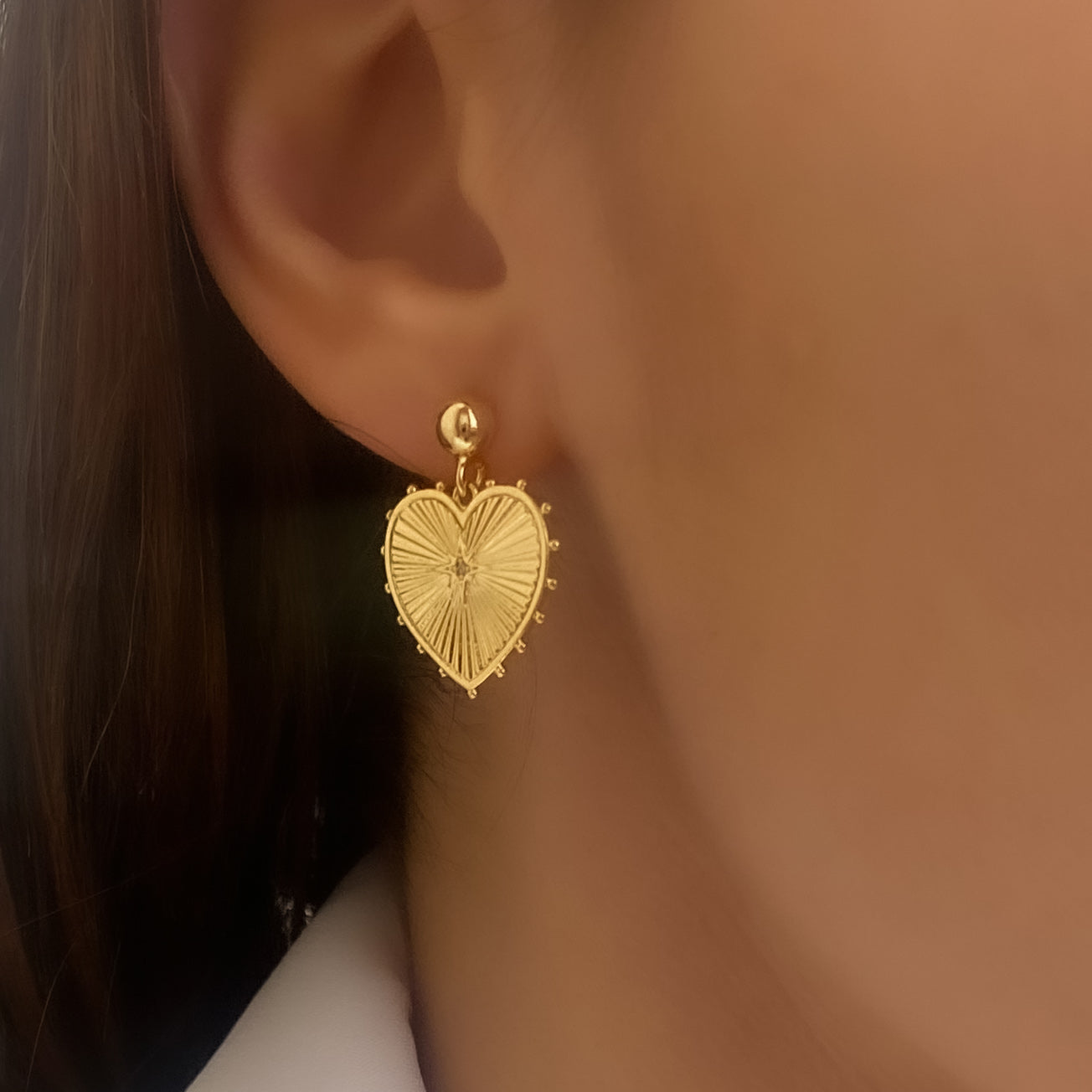 Big Heart Stud Earrings