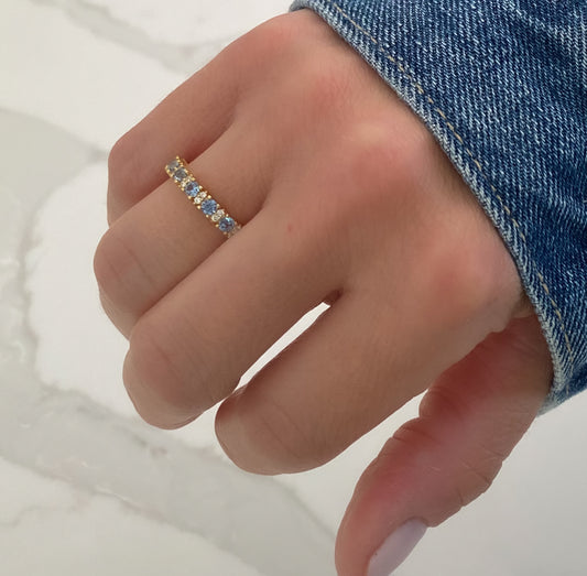 Aquamarine Band Ring
