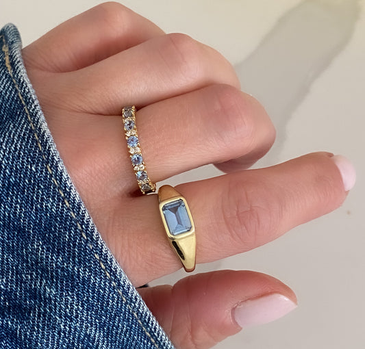 Aquamarine Signet Ring