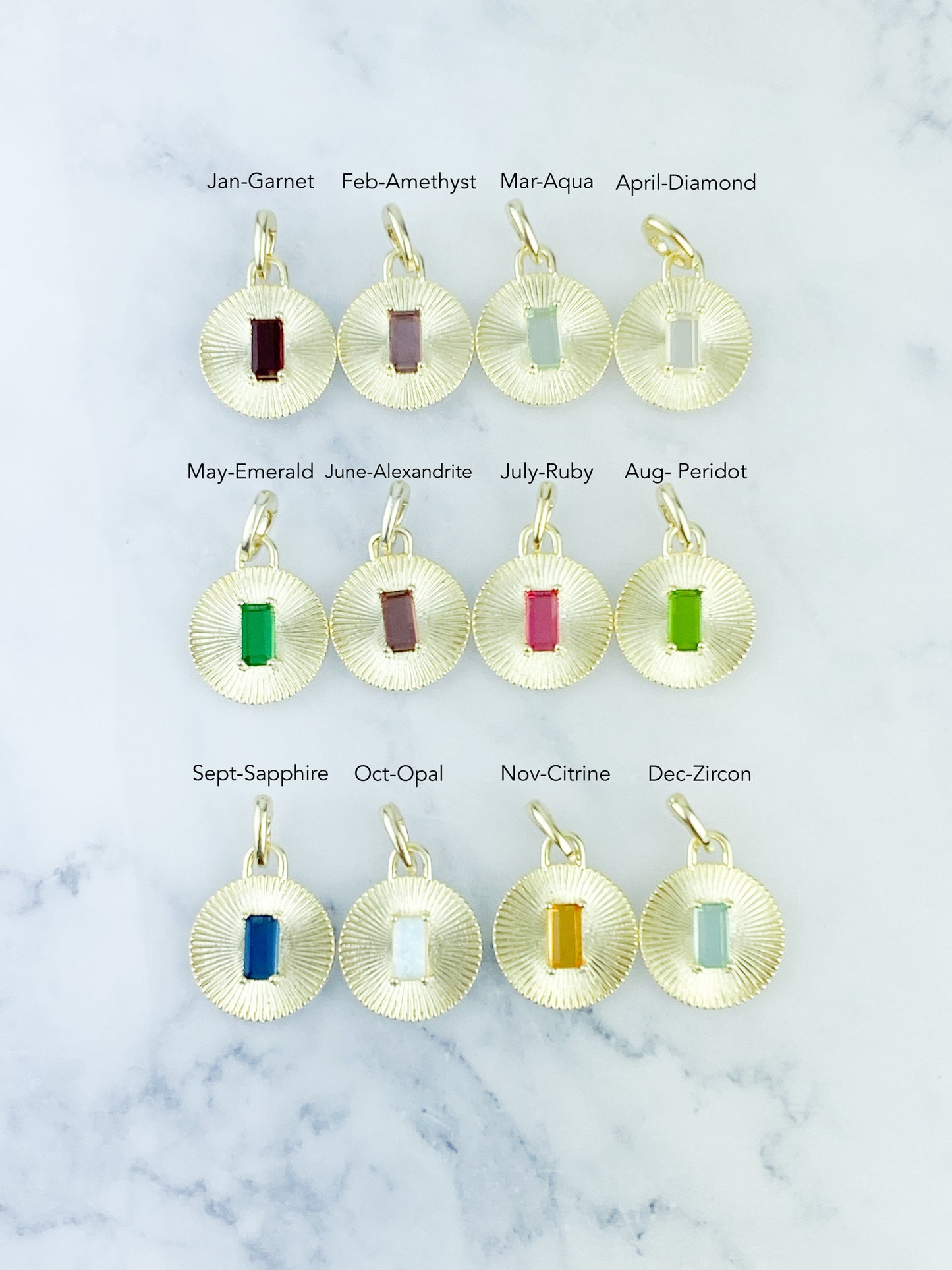 Birthstone Pendant Necklace