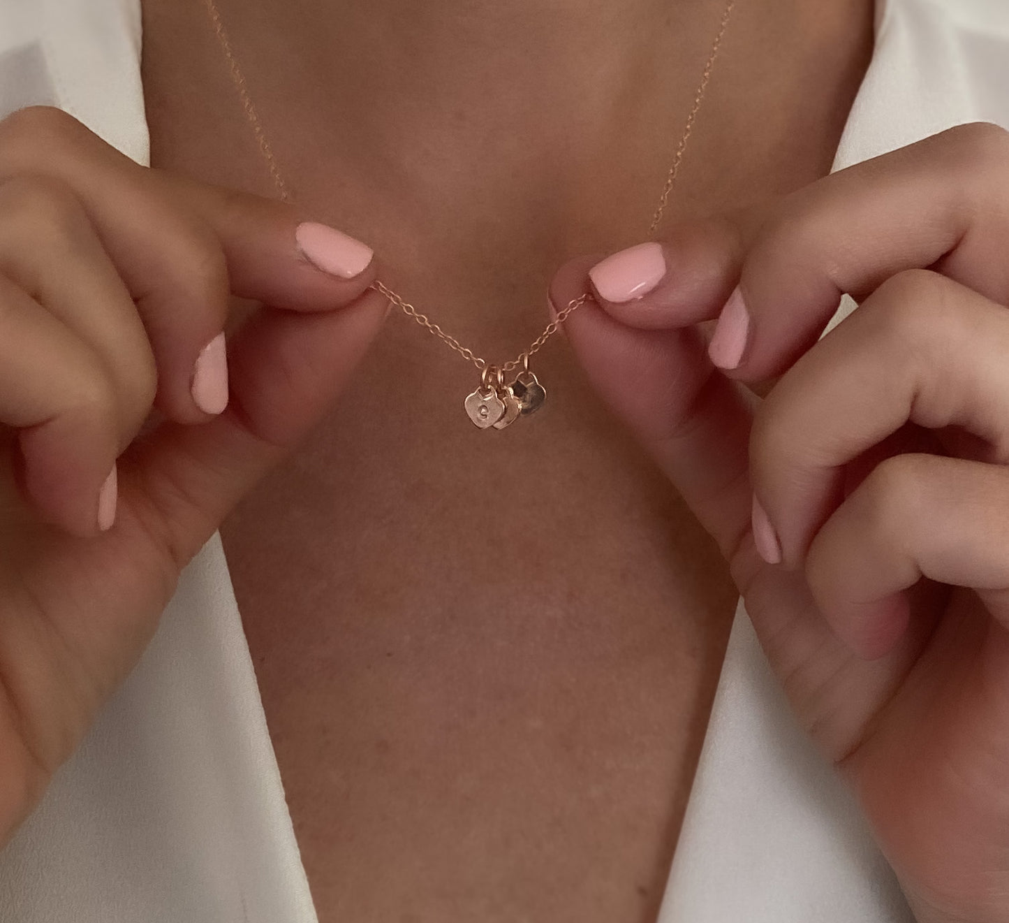 Personalized Heart Charm Necklace