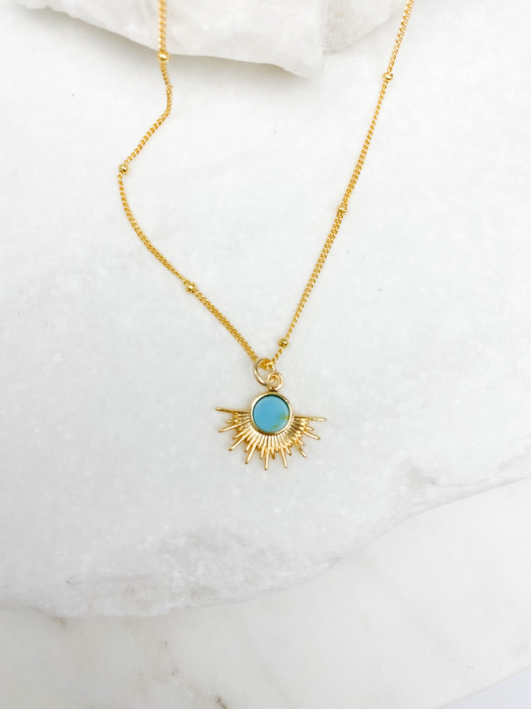 Turquoise Sun Necklace