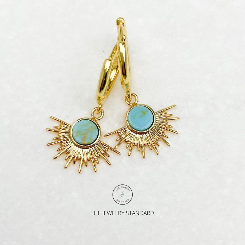 Turquoise Sun Earrings