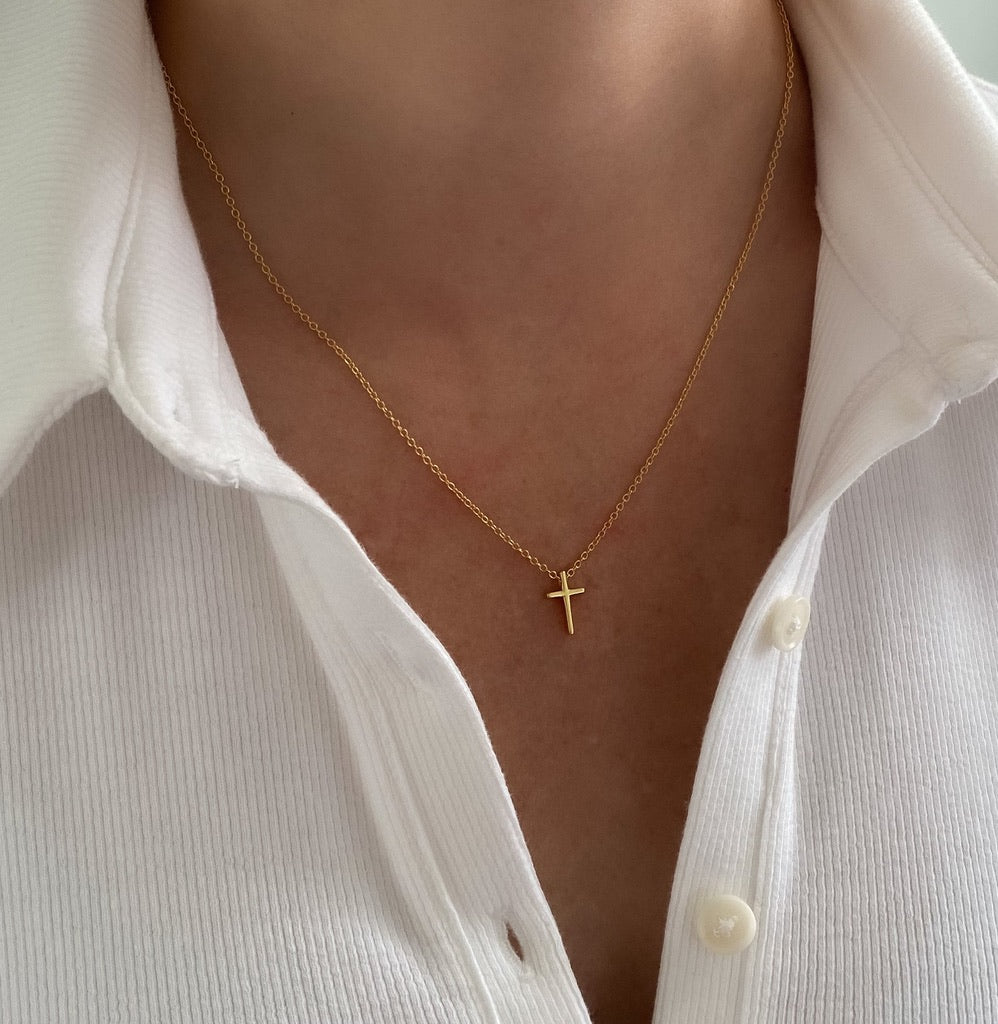 Tiny Cross Necklace
