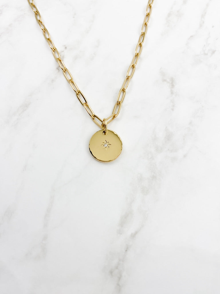 North Star Coin Pendant Necklace