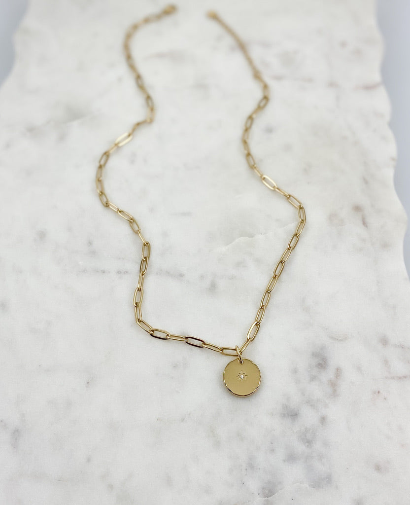 North Star Coin Pendant Necklace