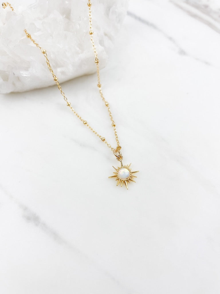 Opal Sun Necklcae