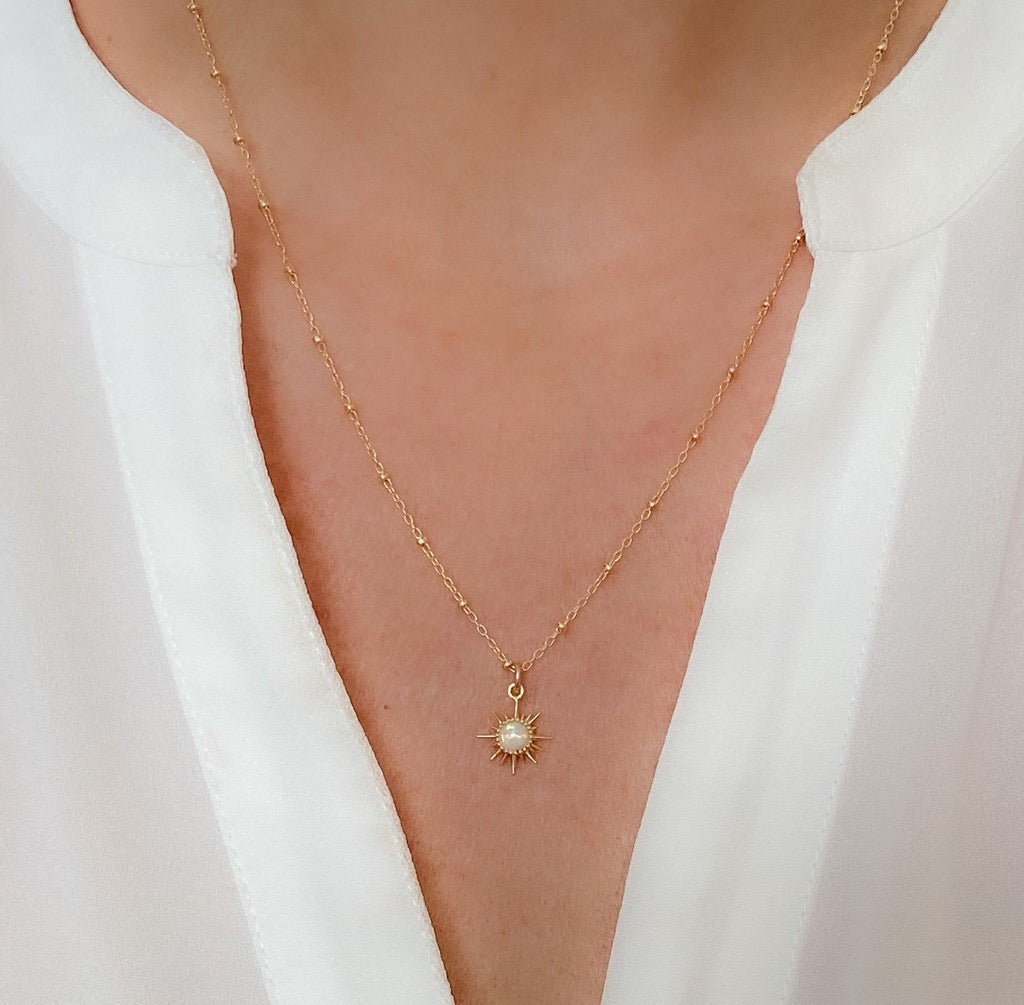 Opal Sun Necklcae