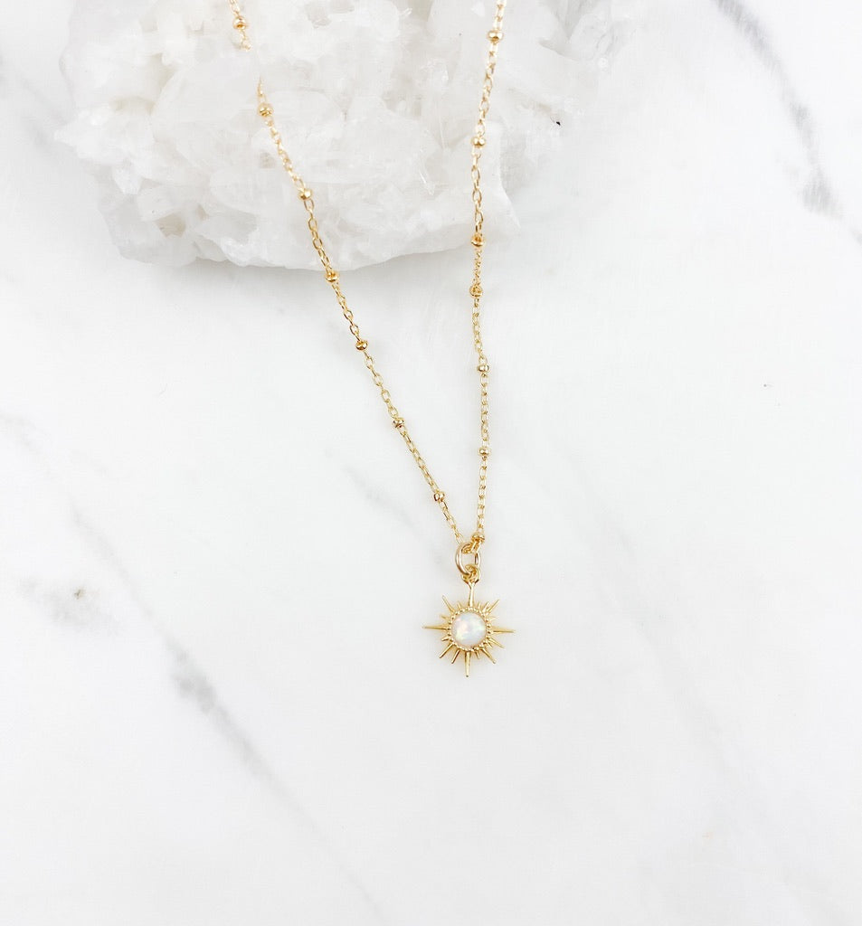 Opal Sun Necklcae