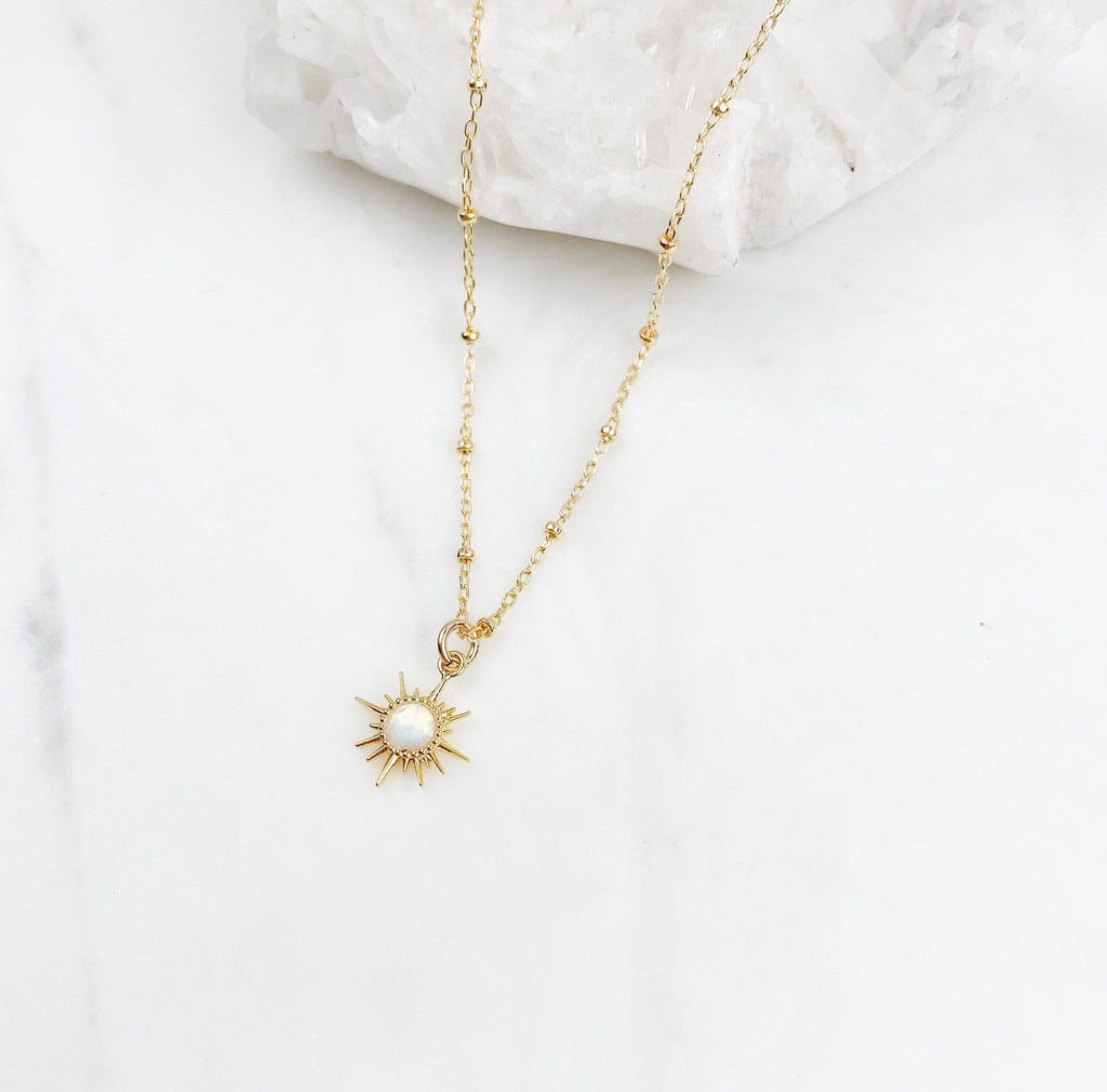 Opal Sun Necklcae