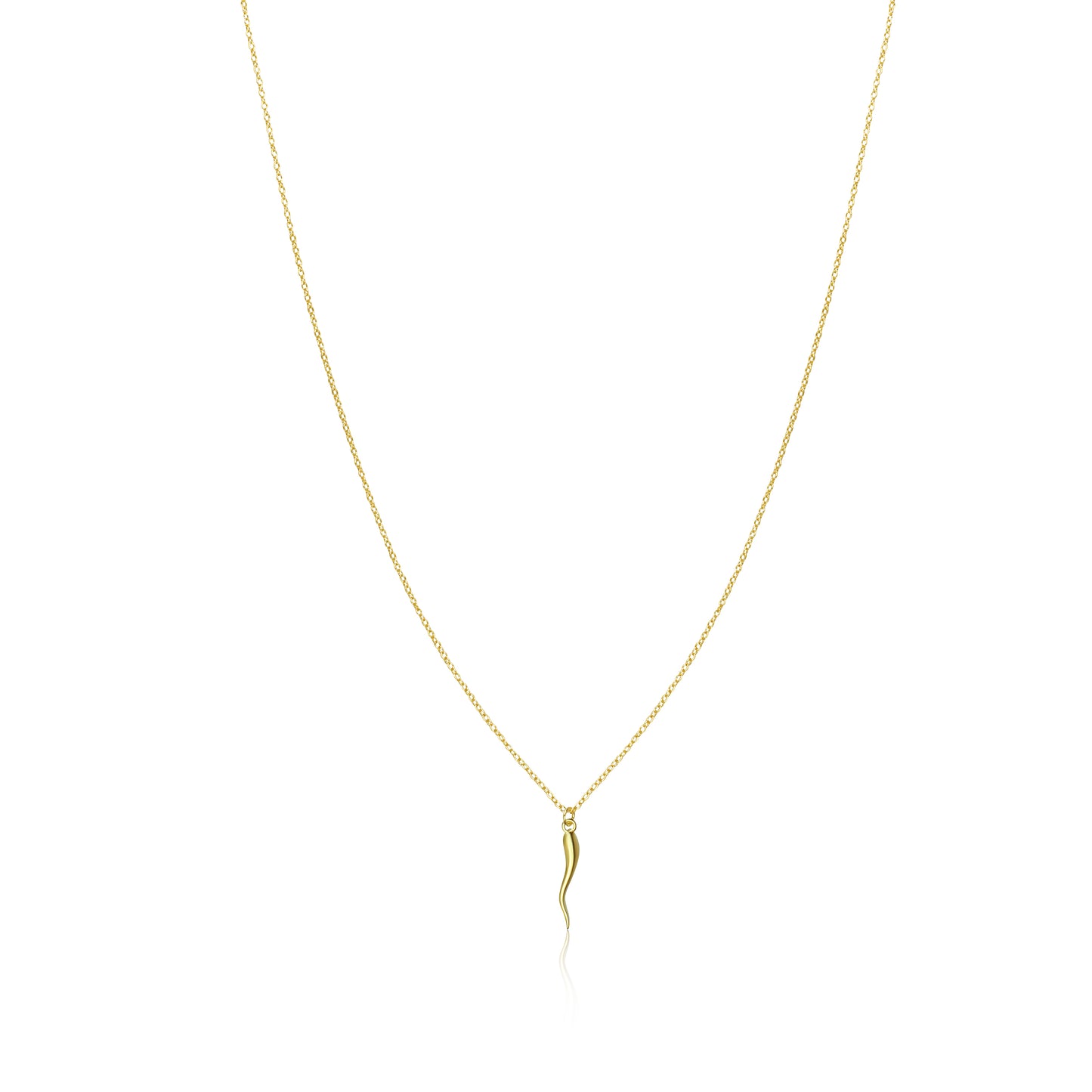 Gold Italian horn necklace
protection necklace evil eye necklace