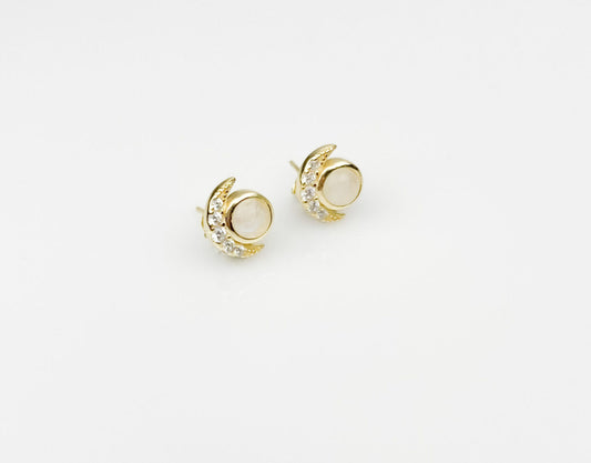 moonstone stud earrings