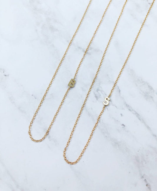 Sideways Initial Necklace