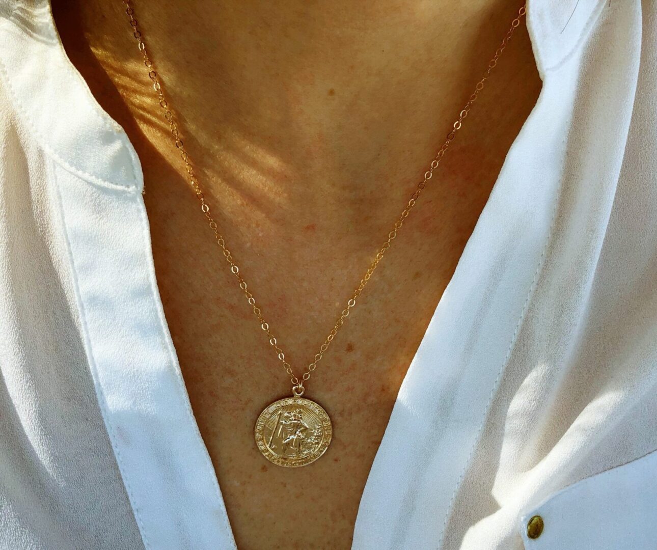 St Christopher necklace large