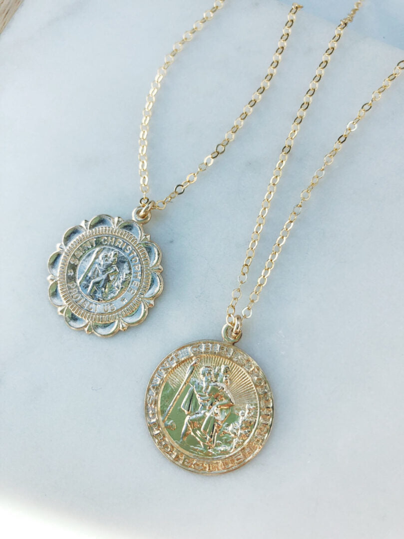 St Christopher necklace large