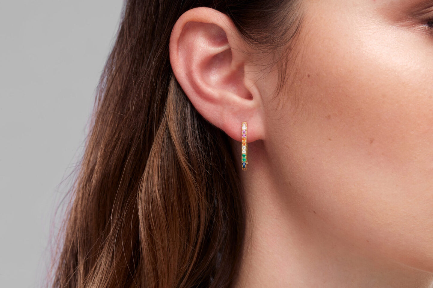 Rainbow hoop Earrings