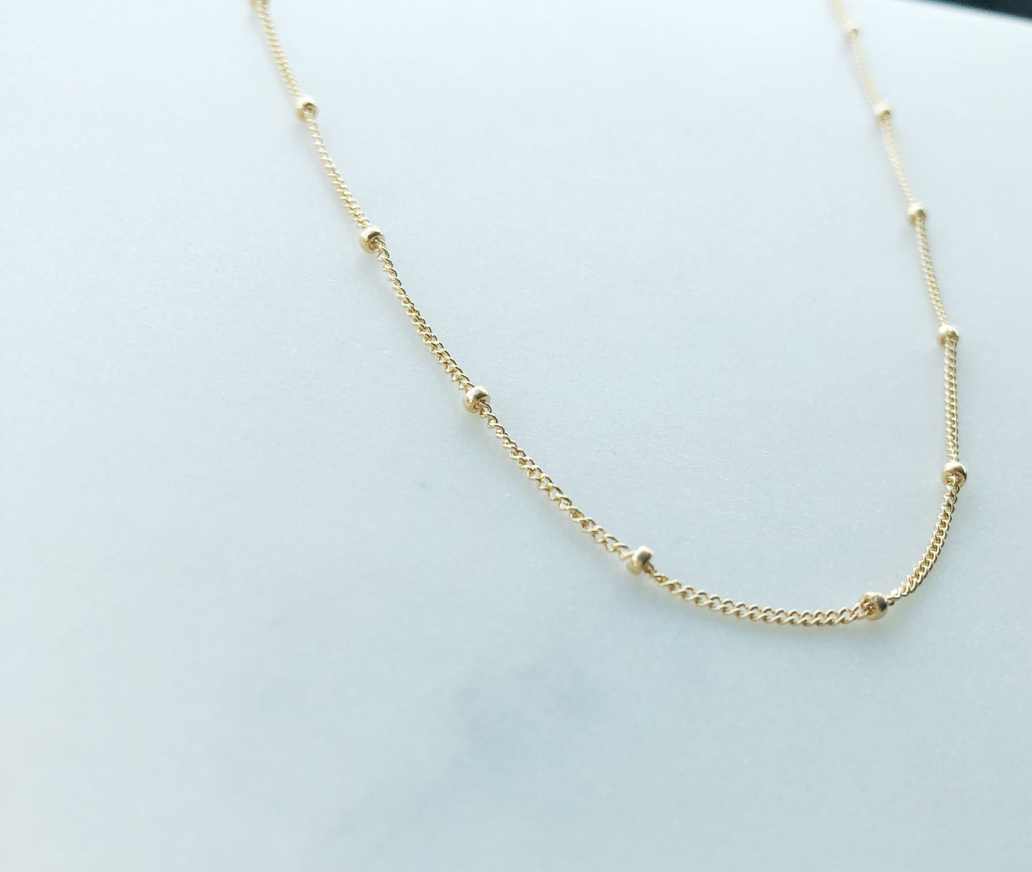 Sterling silver satellite neckace, Simple Necklace, dainty necklace, layering necklace, chain necklace, gold Filled necklace