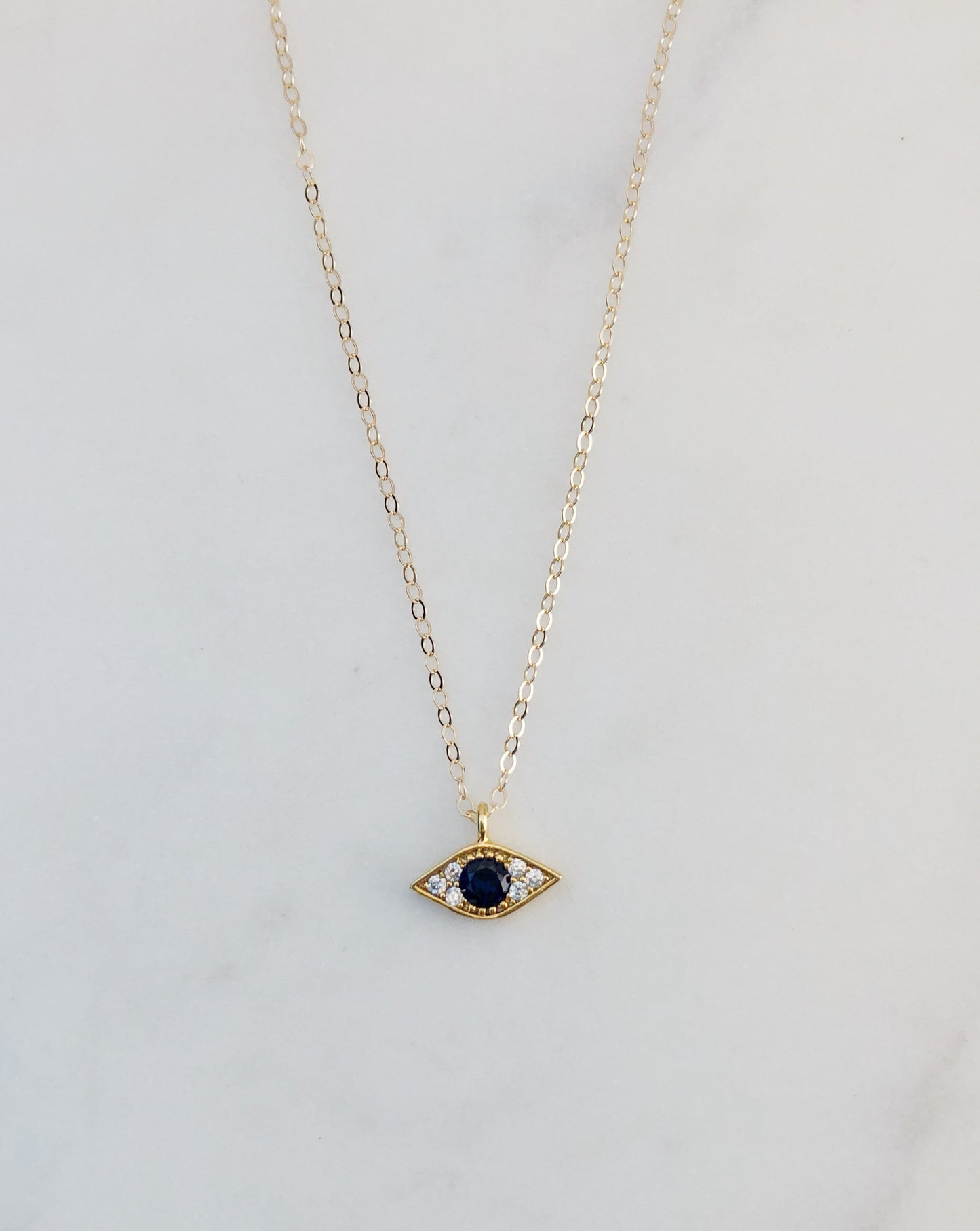 Sapphire Evil Eye Necklace