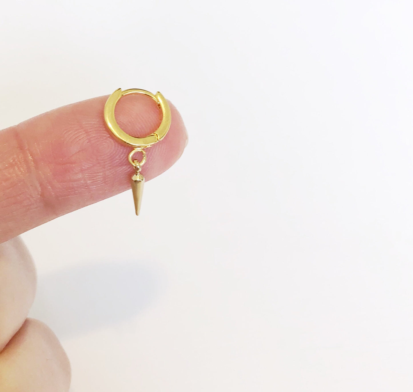 Small hoop earrings, spike huggie earrings, spike earrings, hoop earrings, birthday gifts for her, gifts for women, jewelry