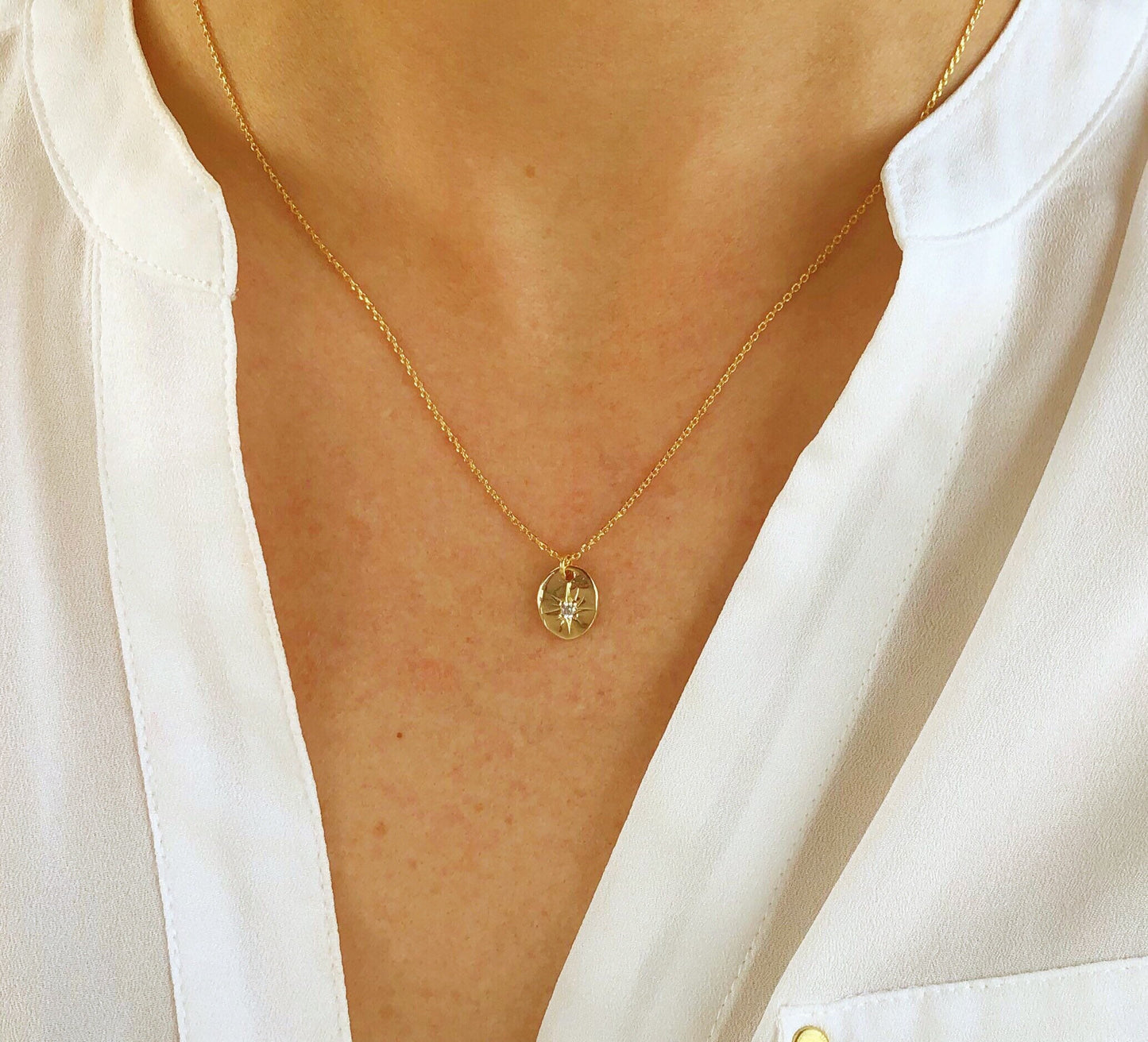 Oval Starburst Necklace