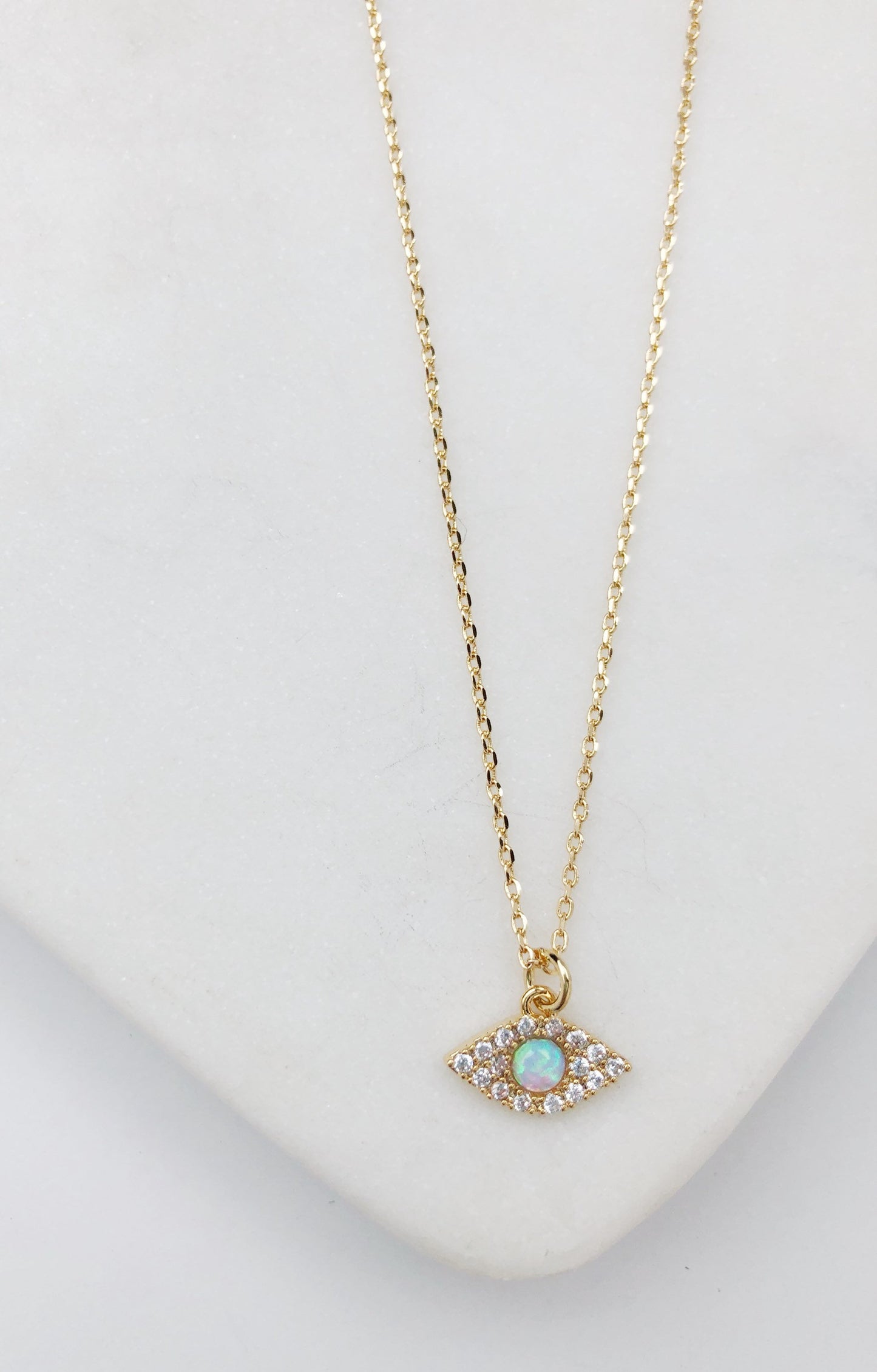 Opal Evil Eye Necklace