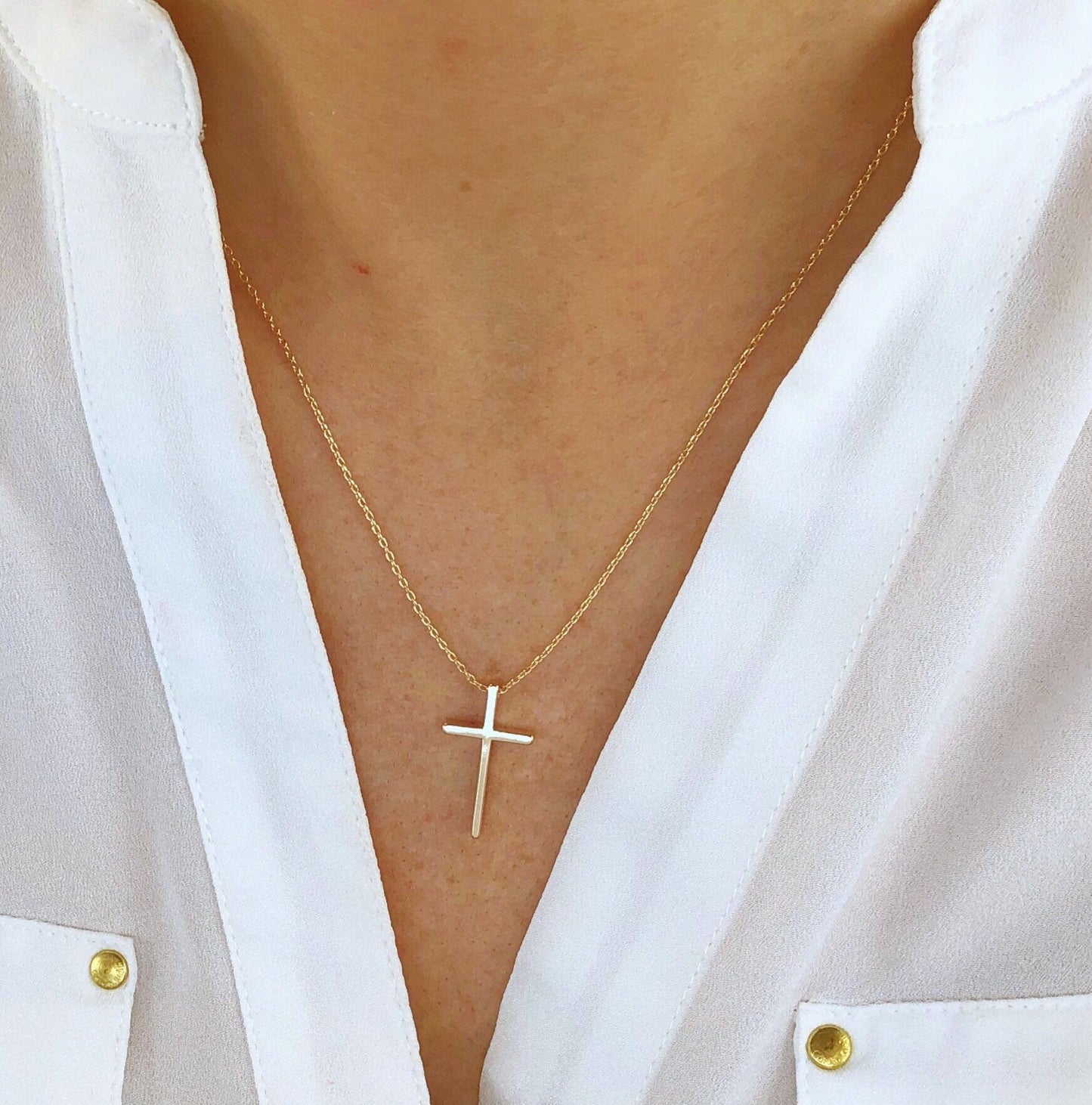 Gold Cross Necklace