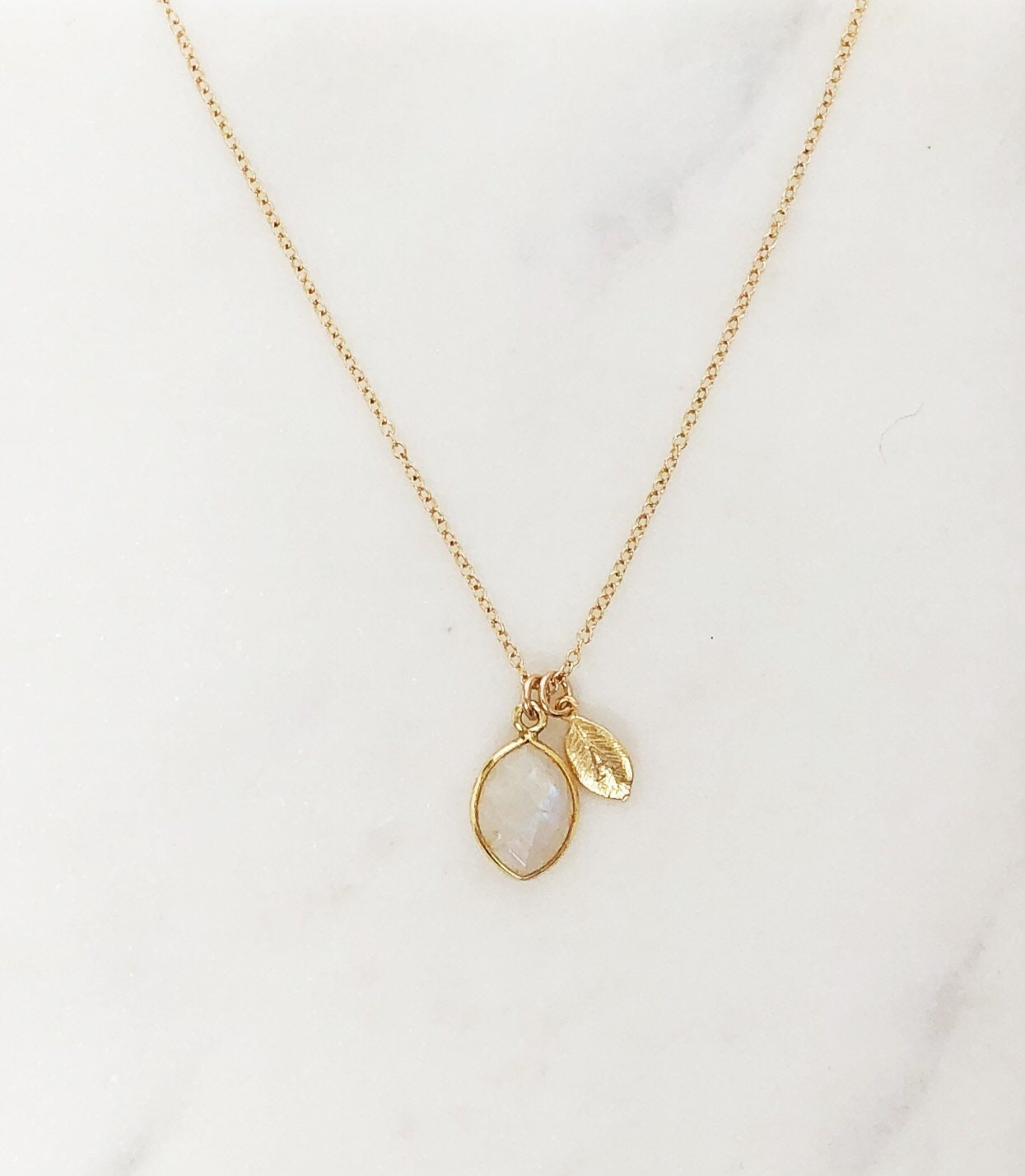 Moonstone Necklace, initial necklace, birthday gift for her, june, birthstone, Personalized necklace, Birthstone Jewelry june birthday