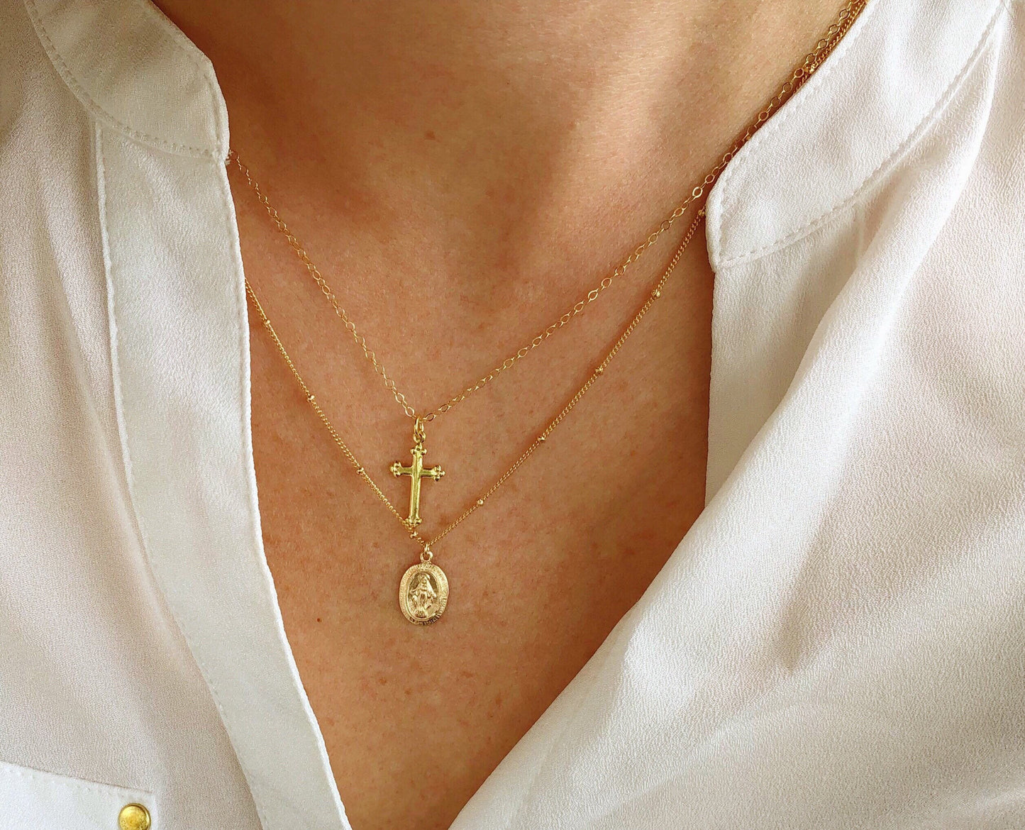 Oval Mary Necklace