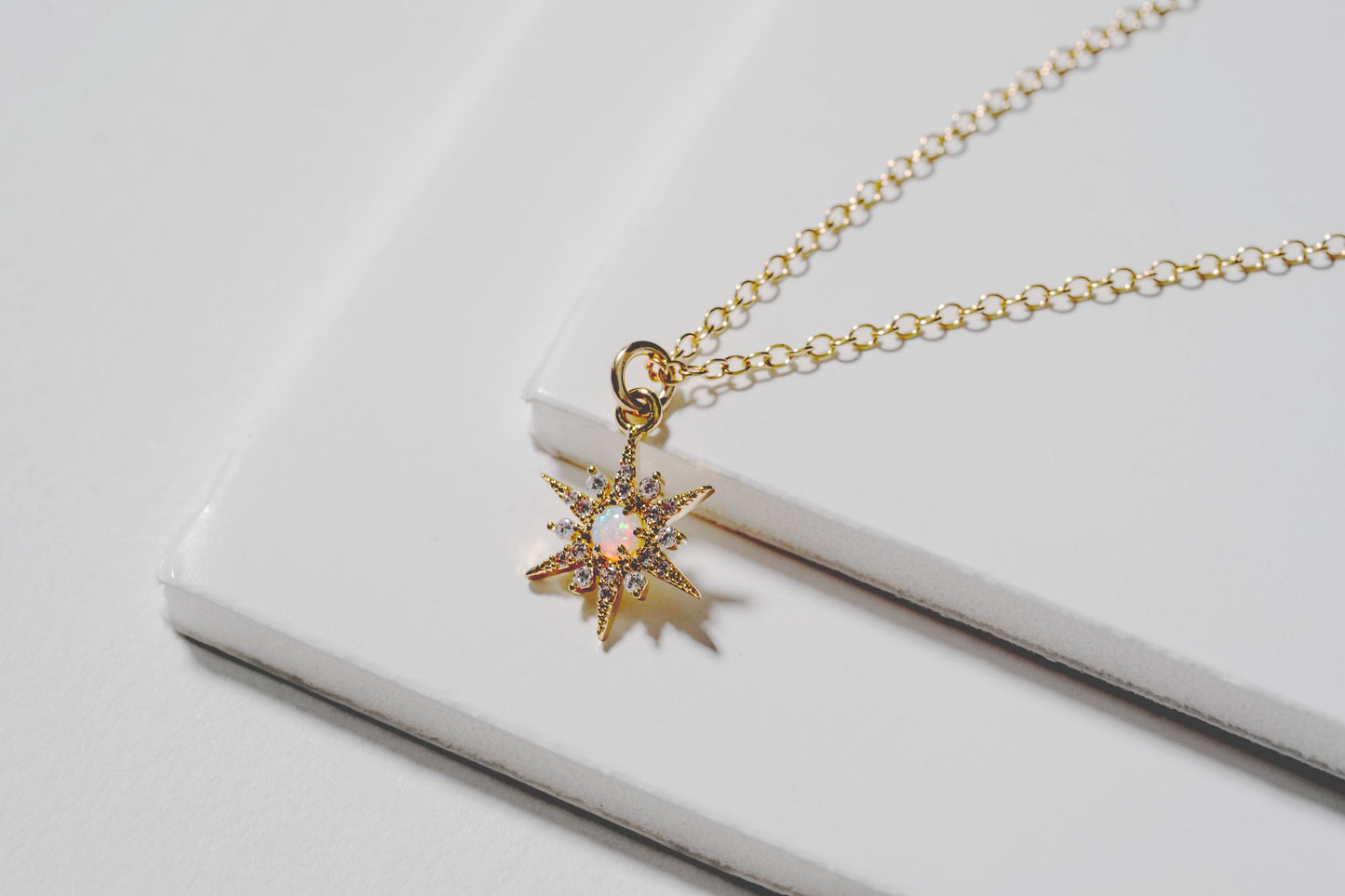 Opal Starburst Necklace