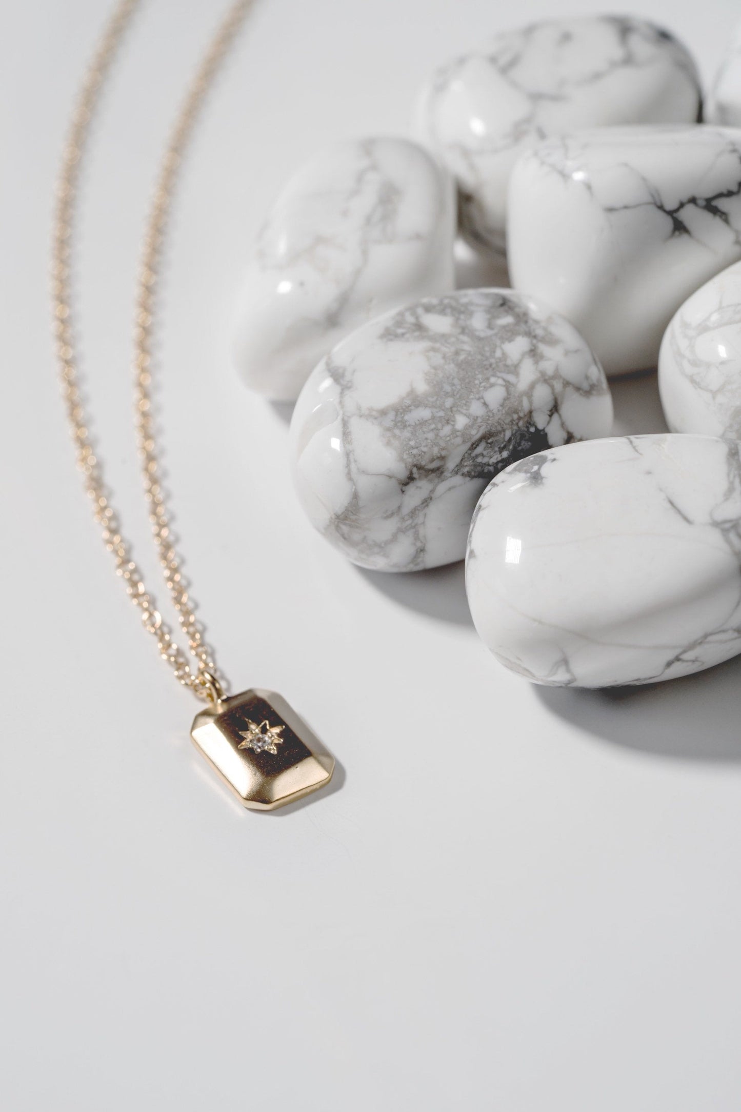 Rectangle Dainty Pendant Necklace