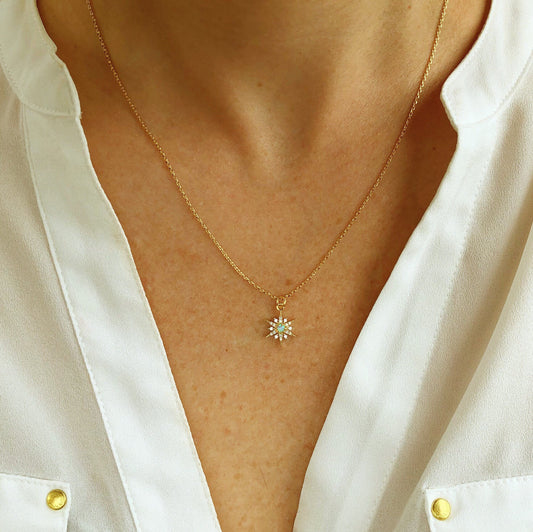 Opal Starburst Necklace