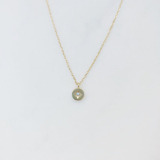 Minimal starburst pendant necklace