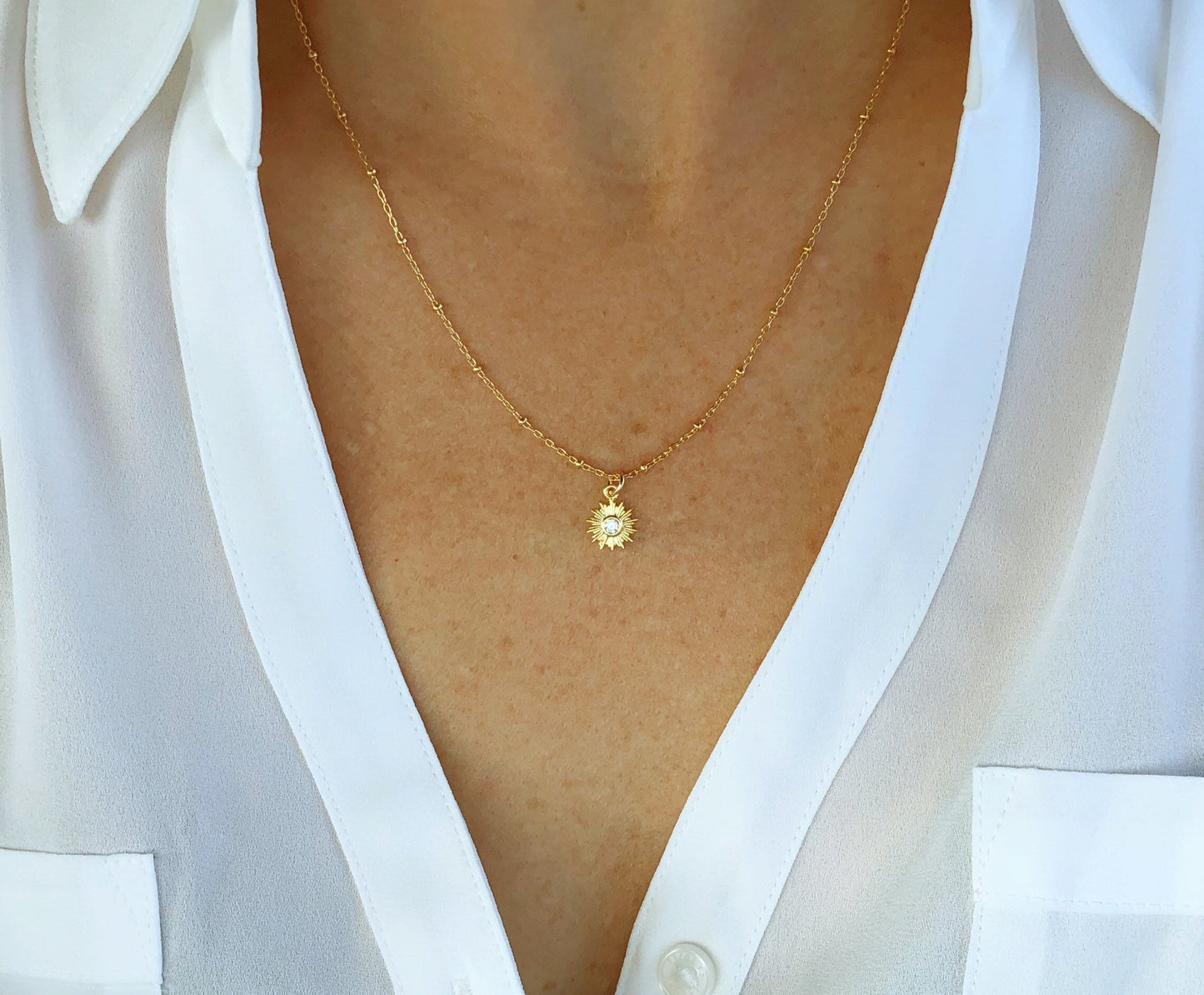 Dainty Sun Necklace