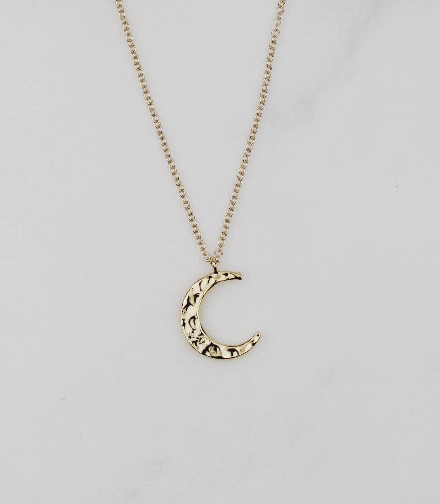 Hammered Moon Necklace