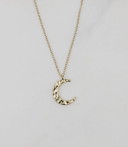 Hammered Moon Necklace