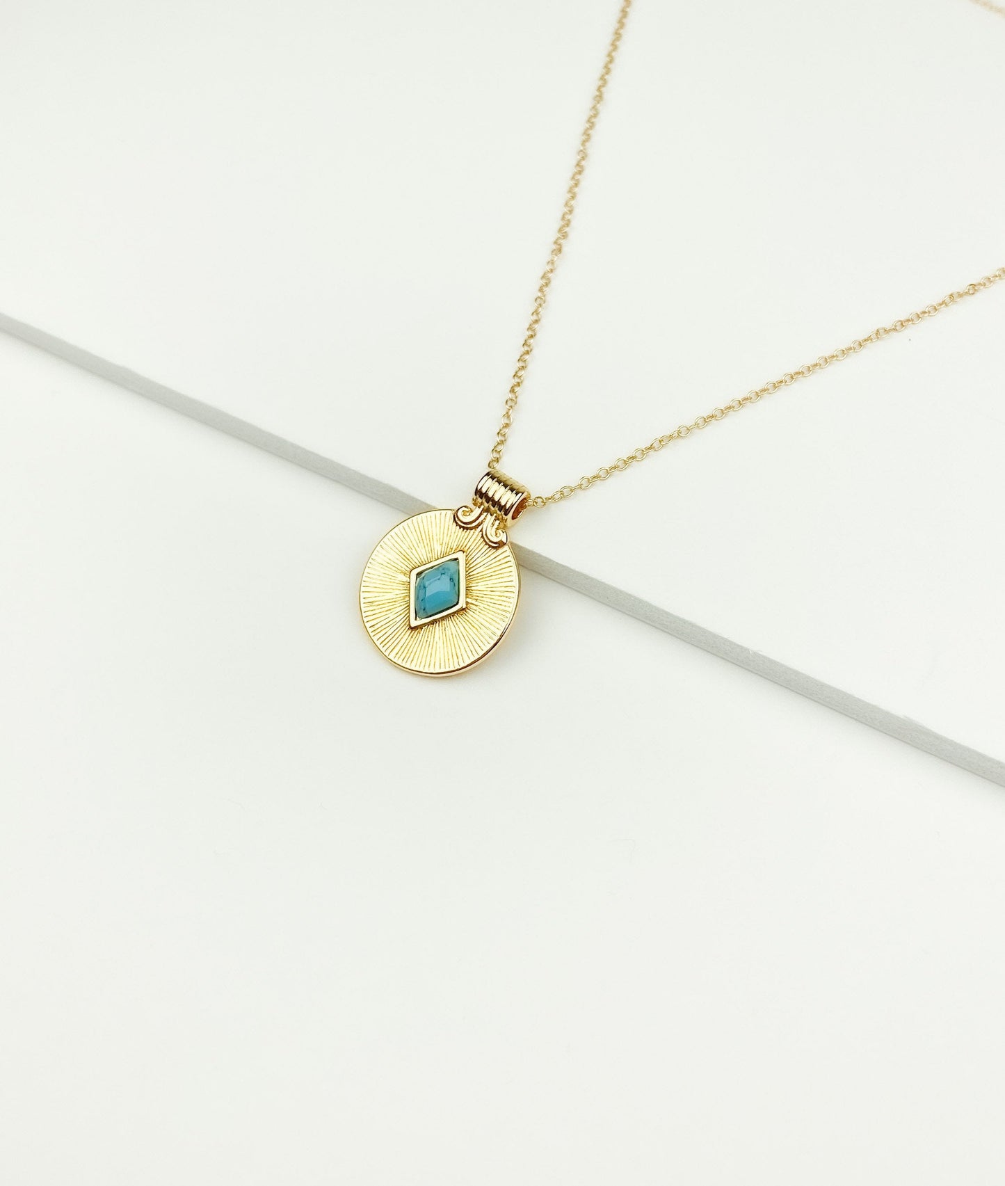 Turquoise Medallion Necklace