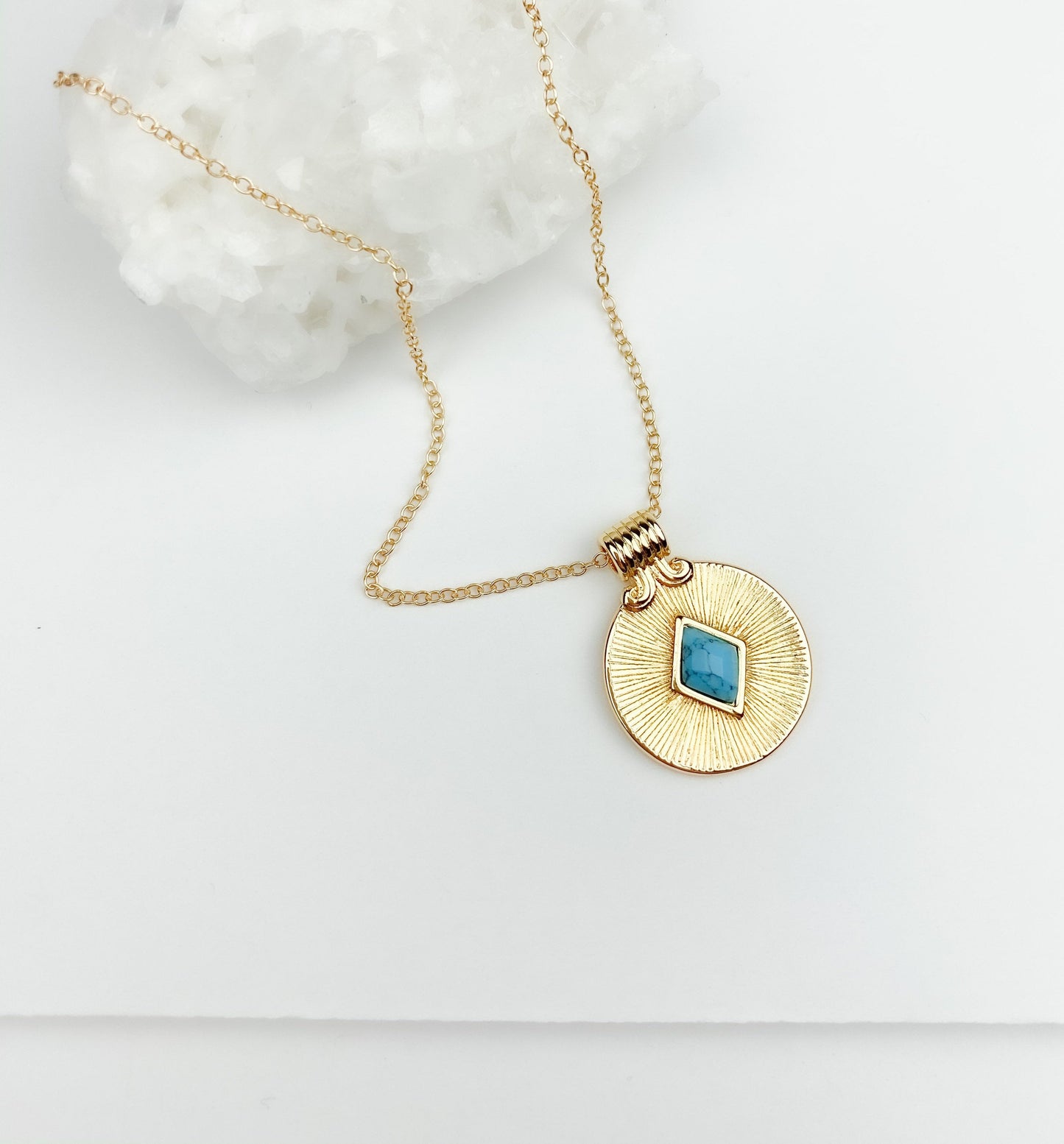 Turquoise Medallion Necklace