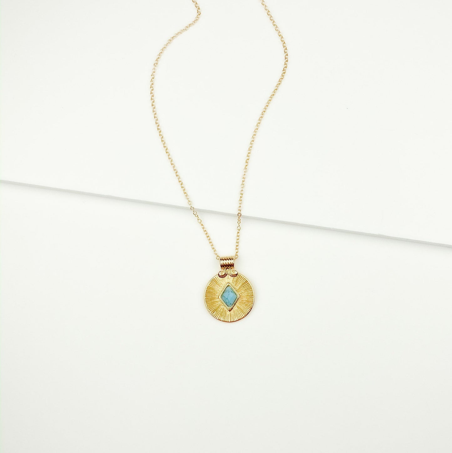 Turquoise Medallion Necklace