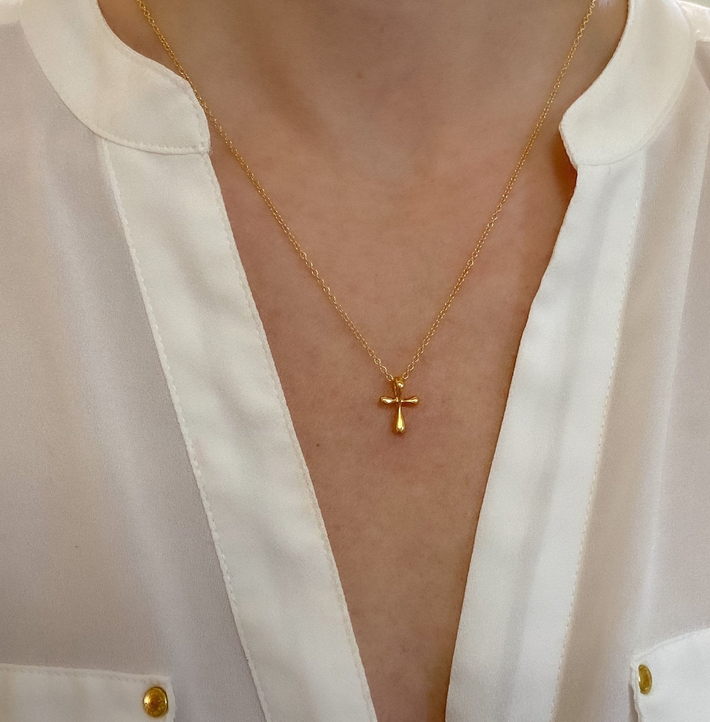 Bubble Cross Necklace