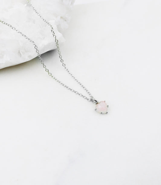 Rose Quartz Heart Necklace