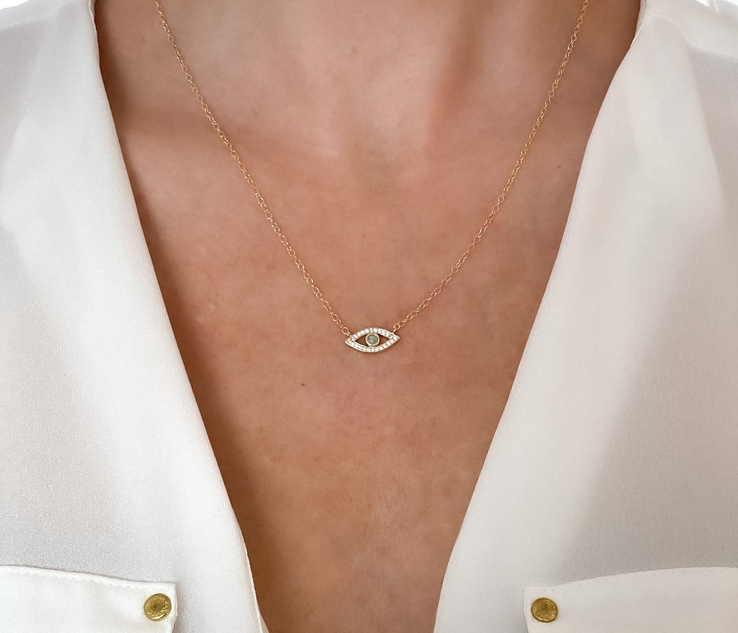 Evil Eye Necklace Turquoise
