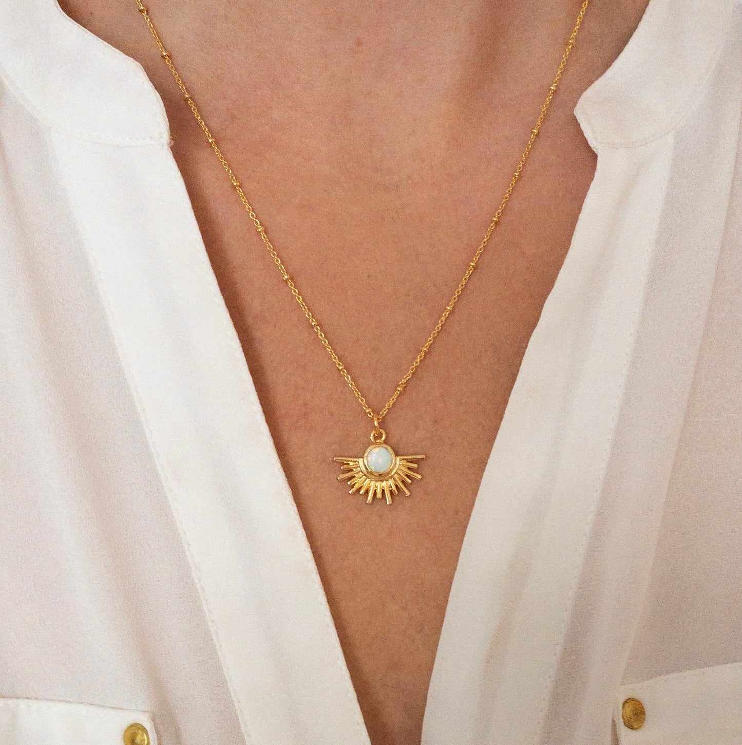 Opal Sun necklace