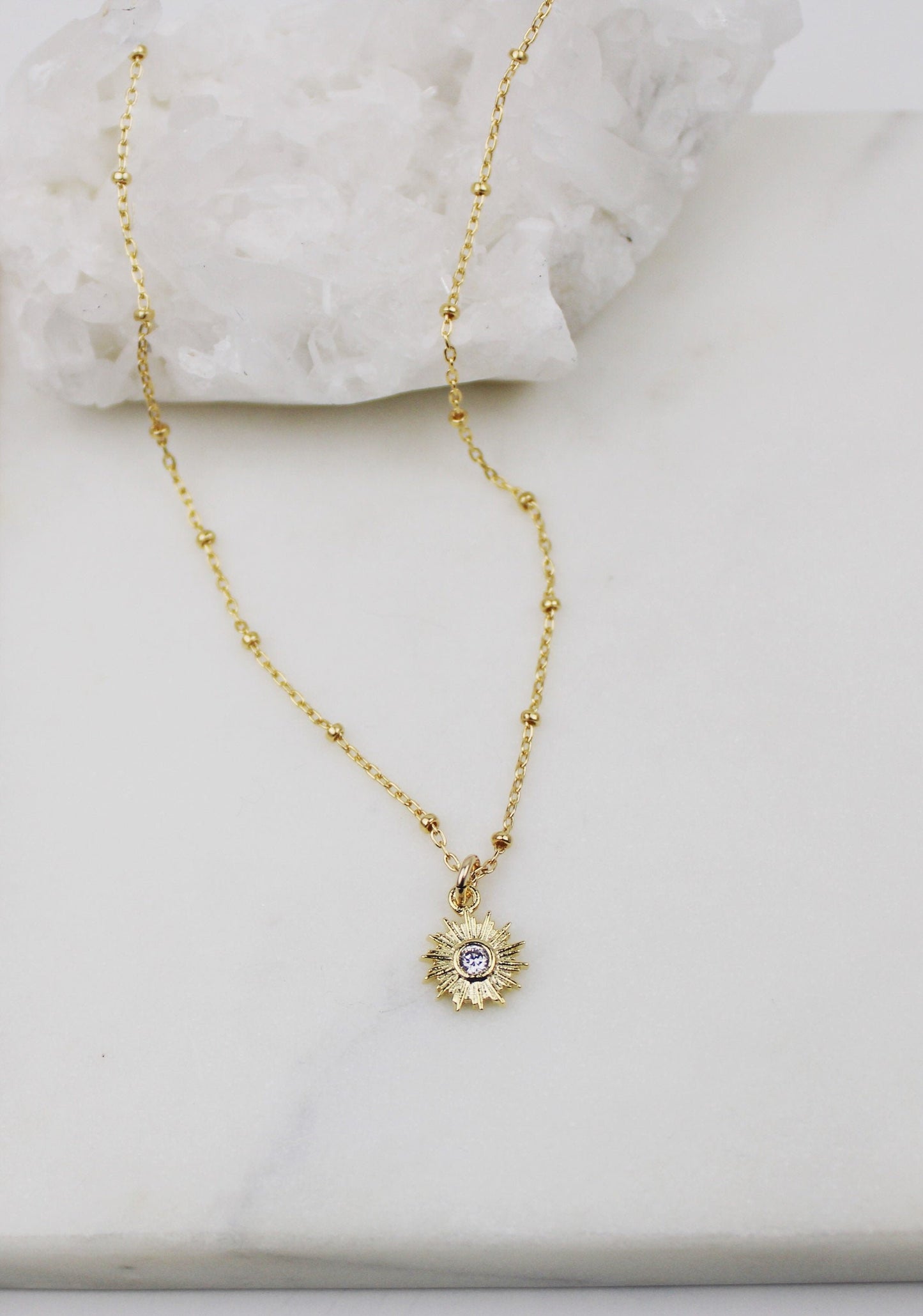 Dainty Sun Necklace
